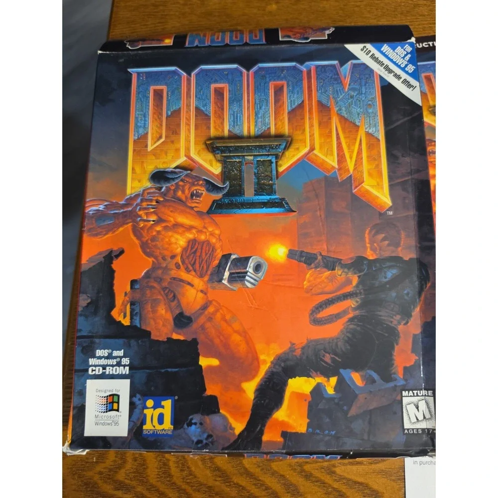 Doom II 2 PC Big Box Edition w/ Manual & Survival Guide CIB